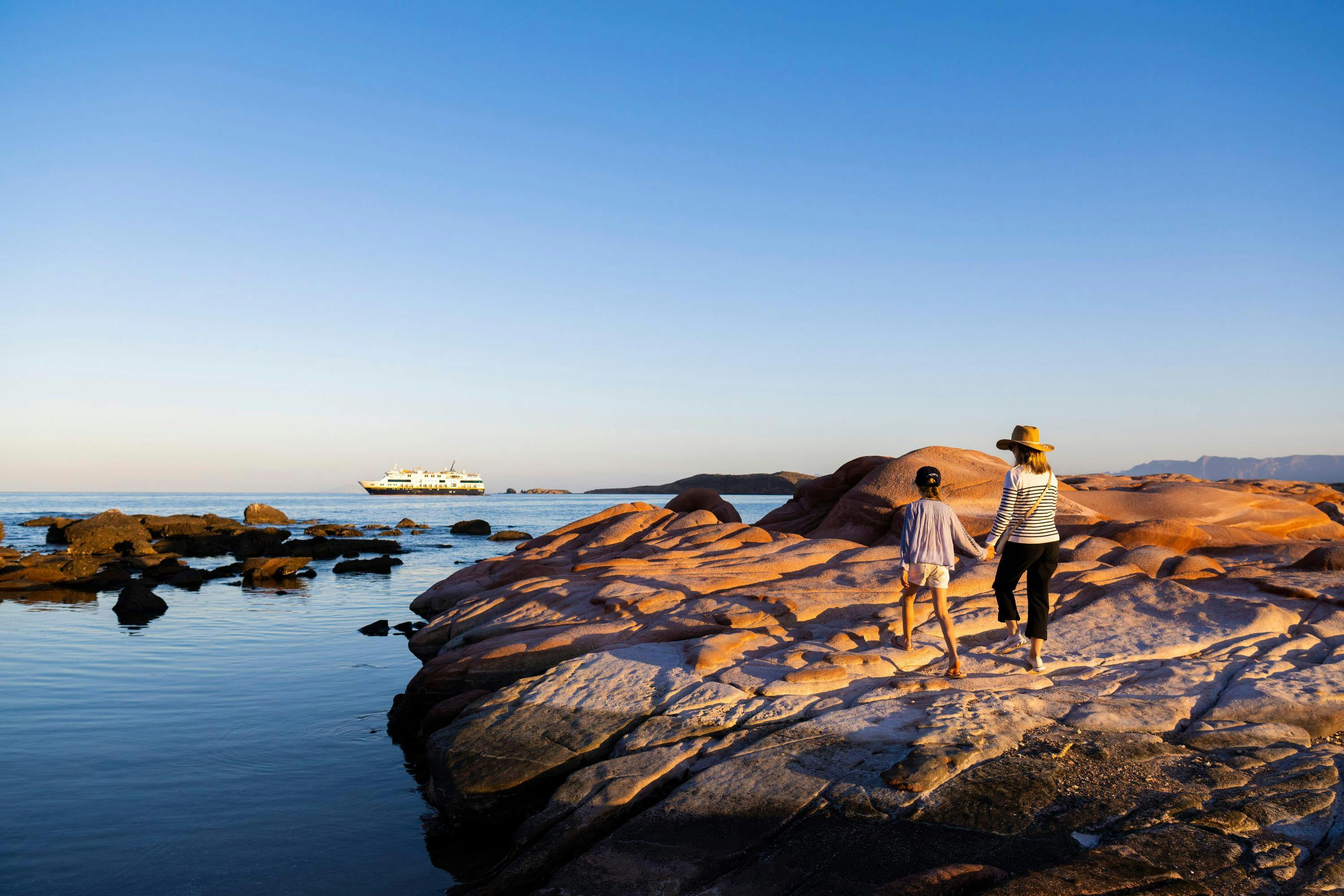 Guests enjoy a day of hiking in Puerto Los Gatos, Baja California Sur, Mexico