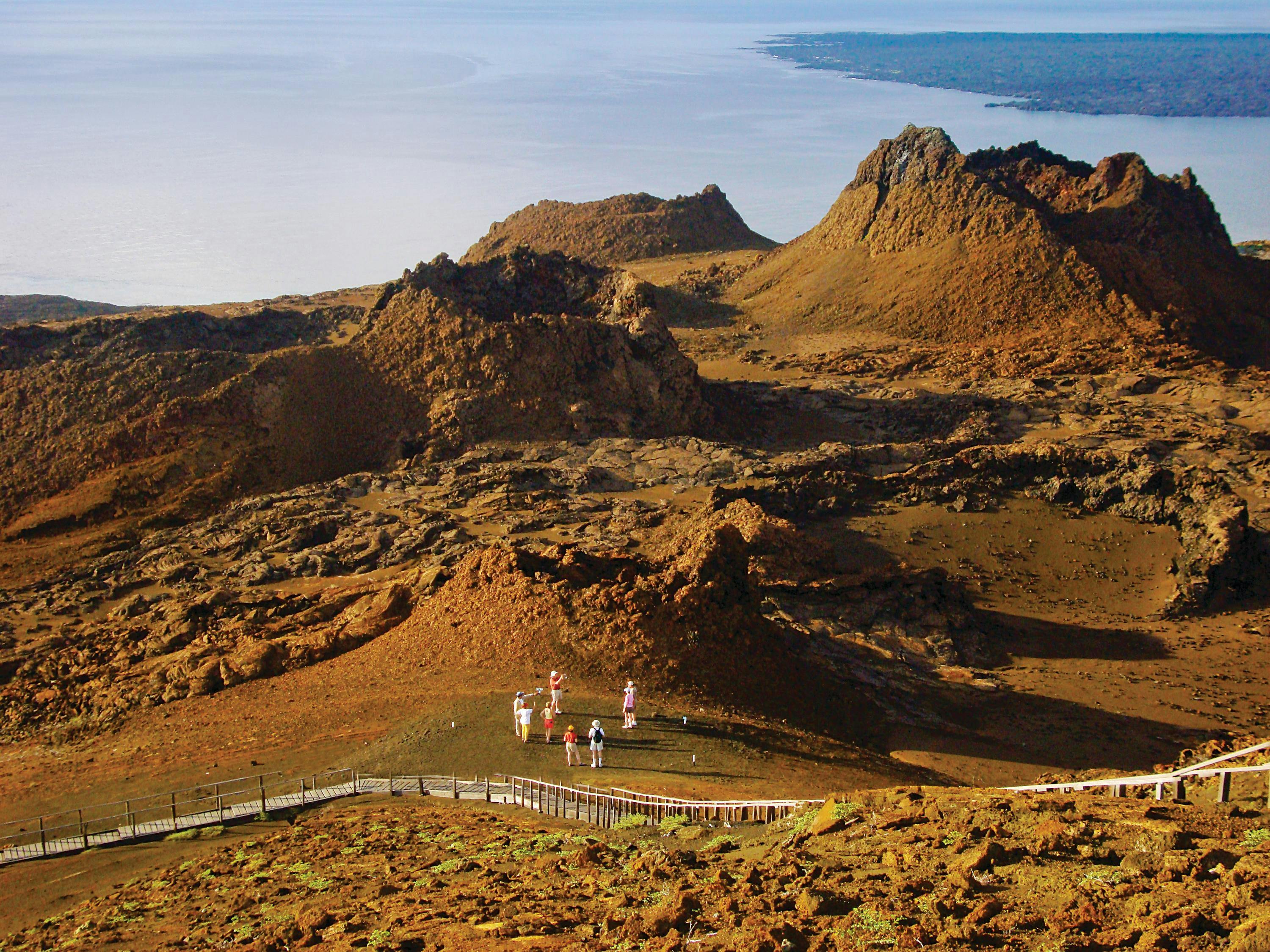 Guests hiking on Bartolome in Galapagos Islands