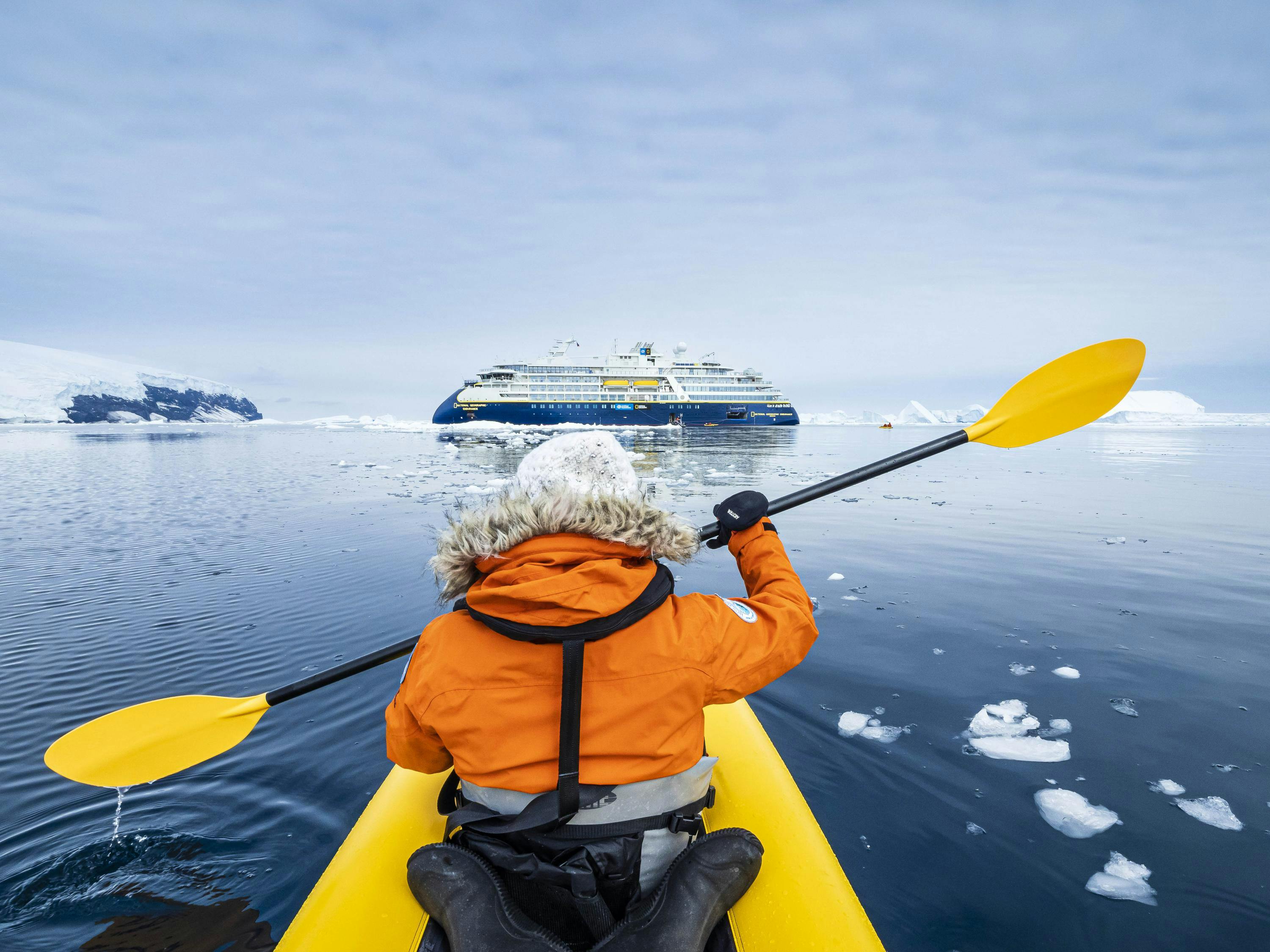 Kayaking at Peter 1 Island, Antarctica