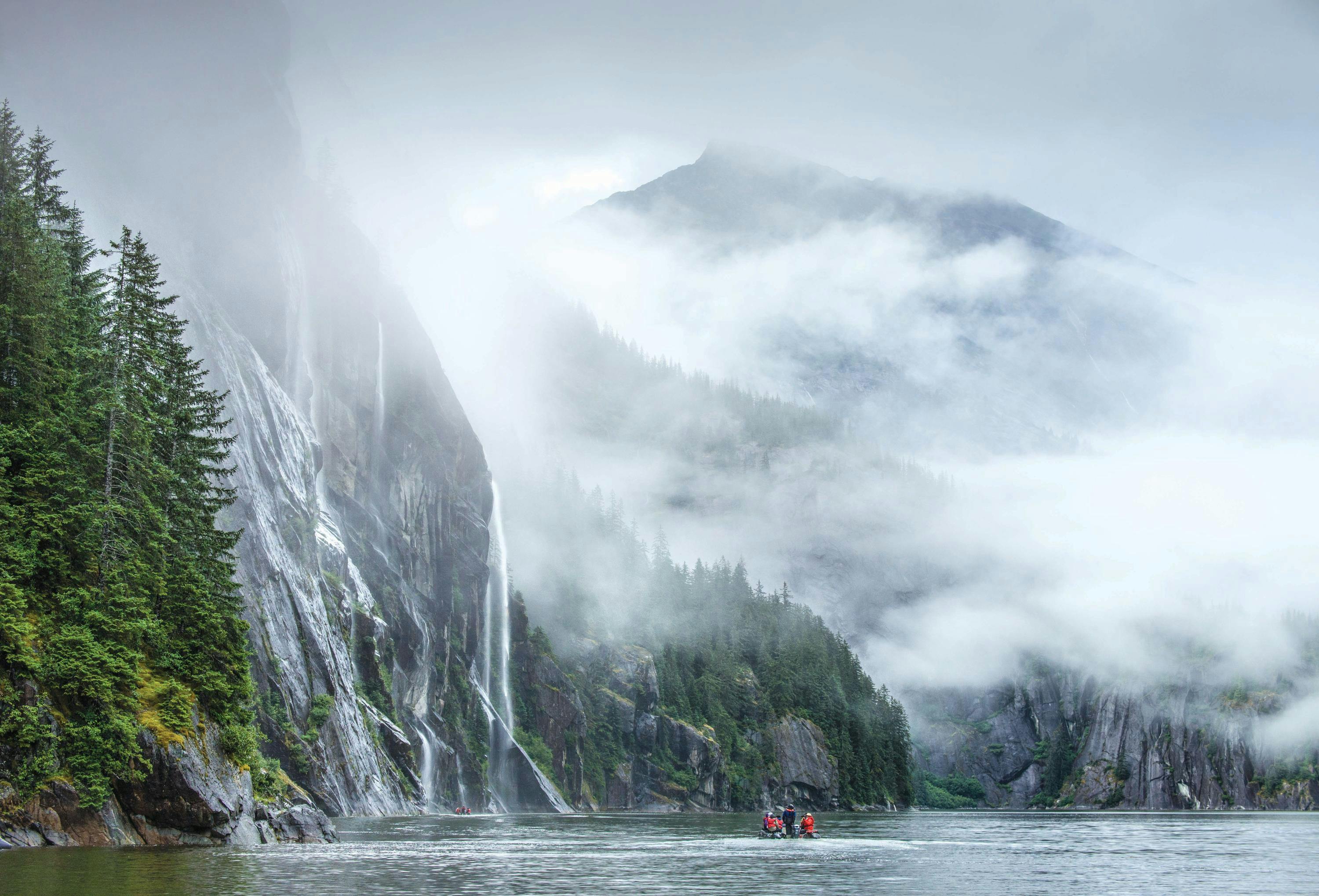 Guests explor by zodiac in the Ford's Terror Wilderness, Alaska