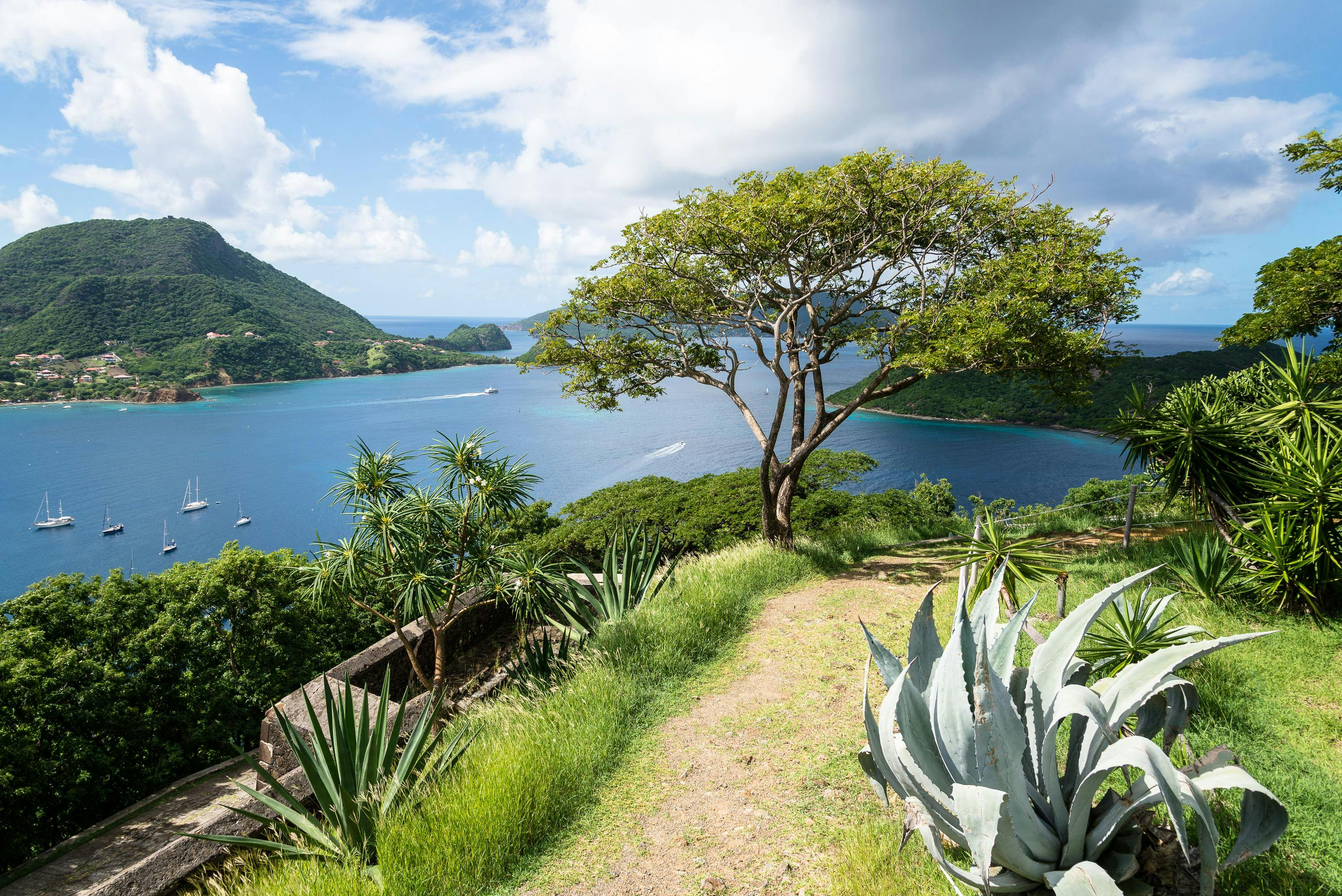 Lookout from Fort Napoleon, Terre-de Haut, Islands of the Saints (Iles des Saintes), Guadeloupe, Caribbean